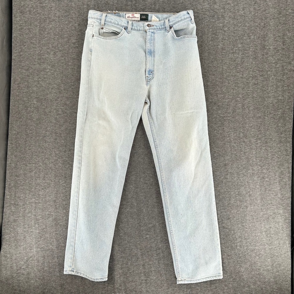 VTG Levis 540 Flex Denim Mens Light Wash Jeans 38x34 Fits 37x31 90s Brown Tab